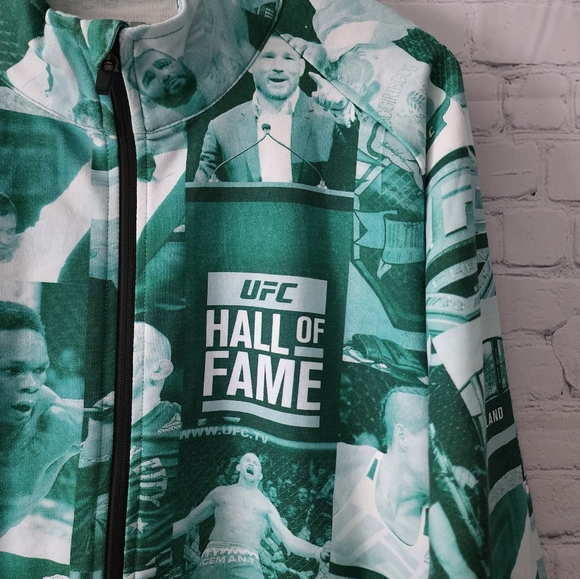 UFC Hall Of Fame All Over Graphic Print Full Zip Jacket with Pockets - Picture 2 of 10